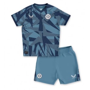 Aston Villa kläder Barn 2023-24 Tredje Tröja Kortärmad (+ korta byxor)
